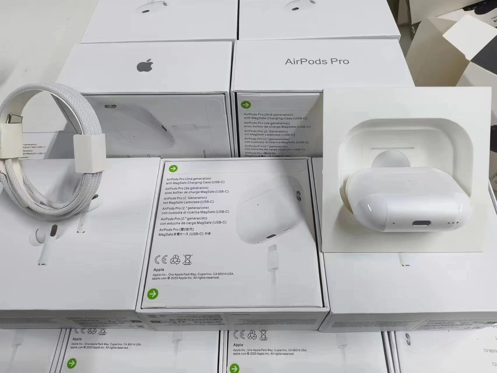 The new generation of wireless Bluetooth earbuds, AirPods Pro 2